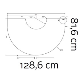 Morsoe - Glasvorlegeplatte 6 mm, 128,6 x 81,6 cm - 7900 / 7800 Kaminzubehör
