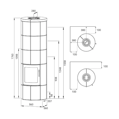 Lotus M3 Kaminofen 6 kW Speicherofen