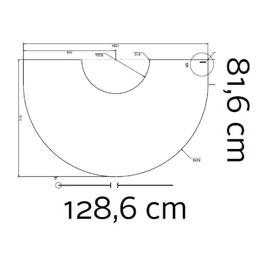 Morsoe - Glasvorlegeplatte 6 mm, 128,6 x 81,6 cm - 7900 / 7800 Kaminzubehör