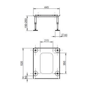 Leda - Traglager T3 für BRILLANT H2 / BRINELL H3 / RUBIN K20/ K21 / TURMA Kaminzubehör