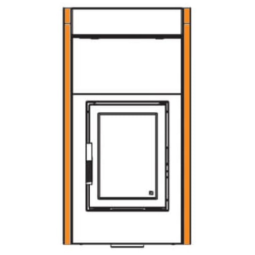 Leda - Anbauleisten (Paar) 30 x 895 mm zur Verbreiterung, Stahl Kaminzubehör