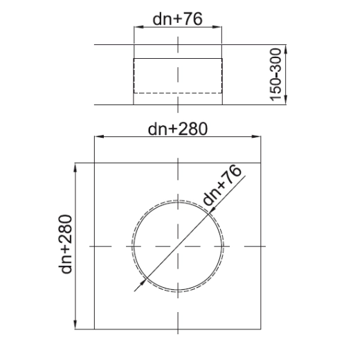 Deckendurchführung - doppelwandig - Reuter DW-Systeme