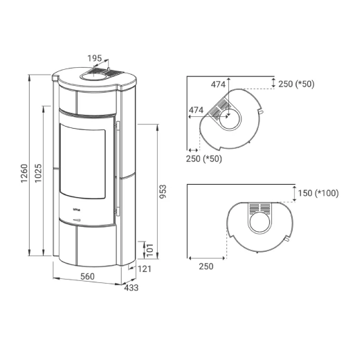 Lotus Prestige M Kaminofen 5 kW Speicherofen