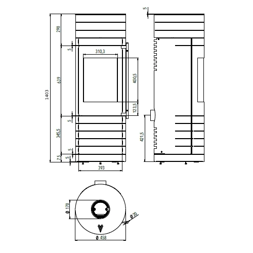 Haas und Sohn WALERIA.L hsc Kaminofen 6 kW