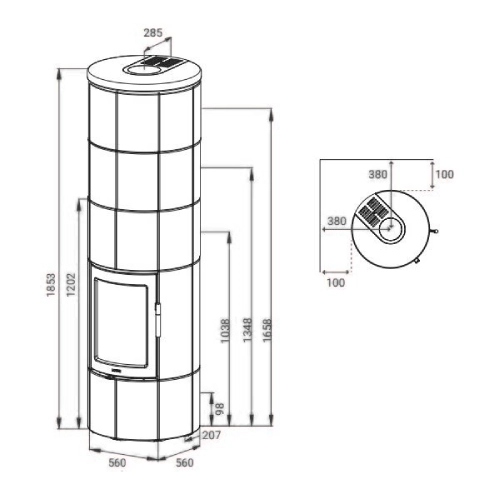 Lotus Maestro 3 Kaminofen 6,7 kW Speicherofen