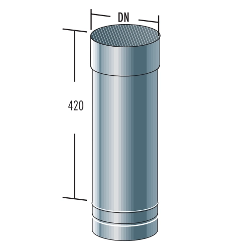 Rohrelement 500 mm - einwandig - Raab EW-FU