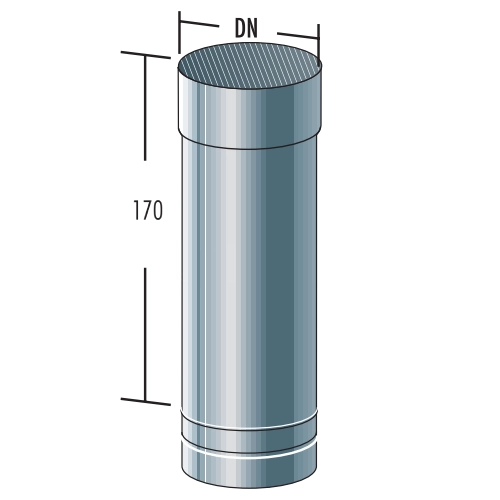 Rohrelement 250 mm - einwandig - Raab EW-FU