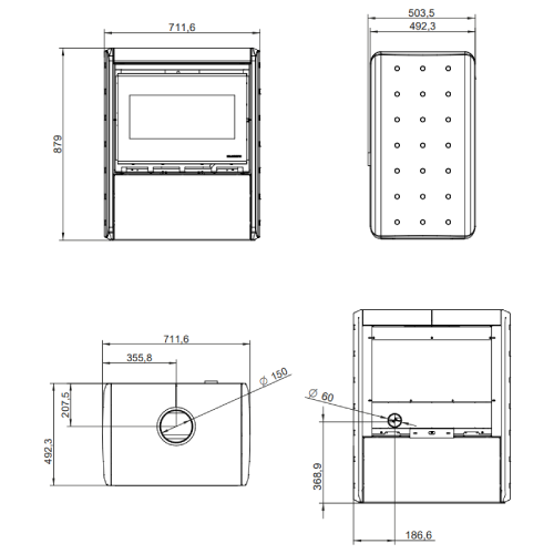 Palazzetti Sahara 70 Kaminofen 9 kW