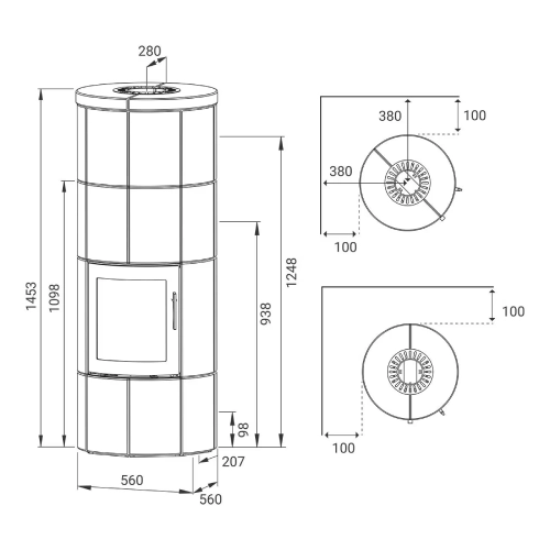 Lotus M2 Kaminofen 6 kW Speicherofen