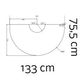 Morsoe - Glasvorlegeplatte 6 mm, 133 x 75,5 cm - 7400 / 7300 Kaminzubehör