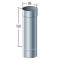 Vorschau: Rohrelement 1000 mm mit Doppelmuffe - einwandig - Raab EW-FU
