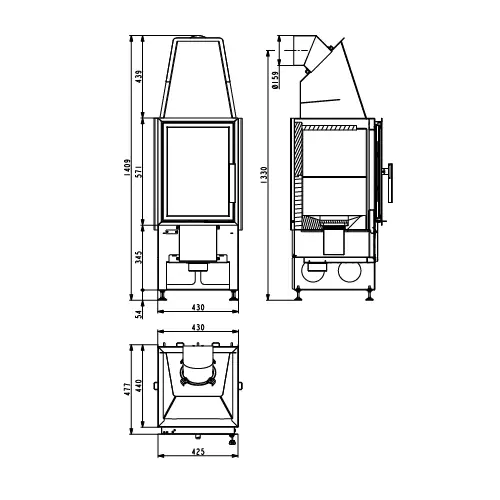 Haas und Sohn ESPRIT-IV Kamineinsatz 7 kW