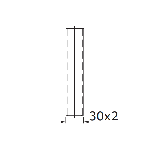 Verlängerungsrohr 30 x 30 mm für DWECO20 L = 500 mm - doppelwandig - Jeremias DW-BLACK