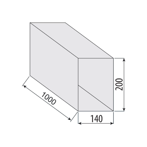 Schiebestutzen (1000 mm), 140x200 mm - einwandig - eka edelstahlkamine complex E