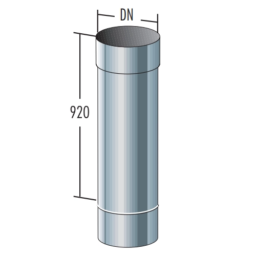Rohrelement 1000 mm mit Ablassschlaufen - einwandig - Raab EW-FU