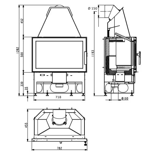 Haas und Sohn KOMFORT-IV Kamineinsatz 8 kW