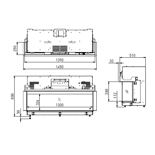 DRU Virtuo 130/3 Evolve Elektrokamin