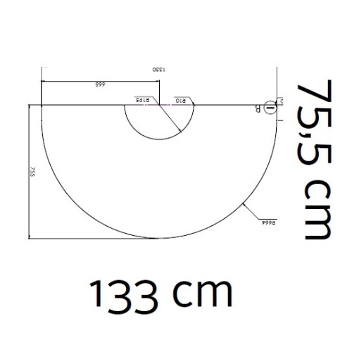 Morsoe - Glasvorlegeplatte 6 mm, 133 x 75,5 cm - 7400 / 7300 Kaminzubehör