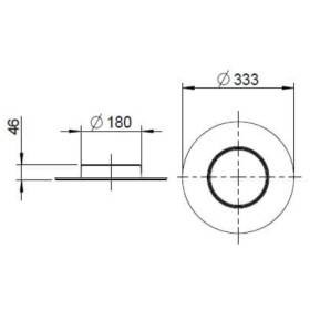 Leda - Guss-Heizgasstutzen Ø 180 mm Kaminzubehör