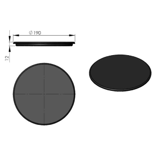 TermaTech - Abdeckplatte (zwingend erforderlich für Rauchrohranschluss hinten) Kaminzubehör