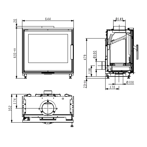 Haas und Sohn LEVI easy Kamineinsatz 8 kW