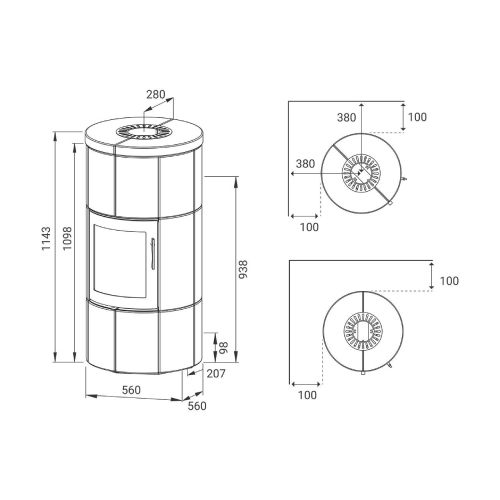 Lotus M1 Kaminofen 6 kW Speicherofen