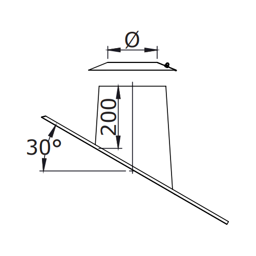 Dachdurchführung 26-35° mit Elastomerrand schwarz und Wetterkragen - doppelwandig - Jeremias DW-WHITE