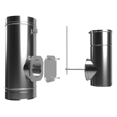 T-Stück für KW Feinstaubabscheider - doppelwandig - Raab DW 25 Optilife