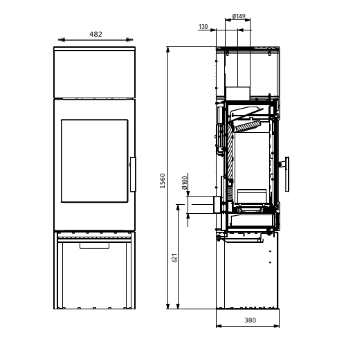 Haas und Sohn SALZBURG.l easy HSC Kaminofen 7 kW