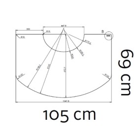 Morsoe - Glasvorlegeplatte 6 mm, 105 x 69 cm - 6100 / 6800 Kaminzubehör