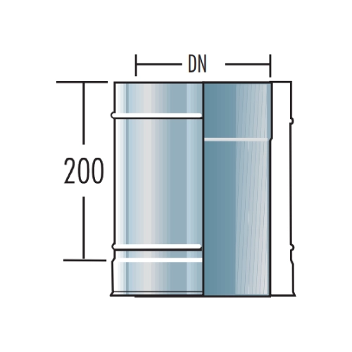 Rohrelement 250 mm - doppelwandig - Raab DW-FU