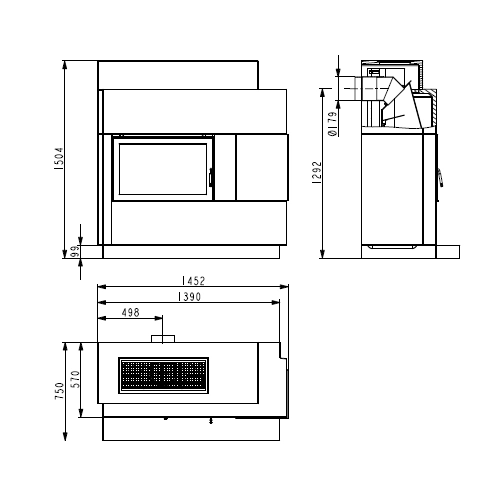 Haas und Sohn ADONIS-II Kaminbausatz 8 kW