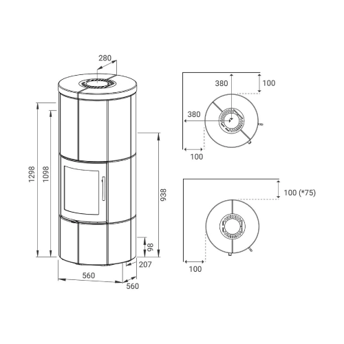 Lotus M Basic Kaminofen 6 kW Speckstein