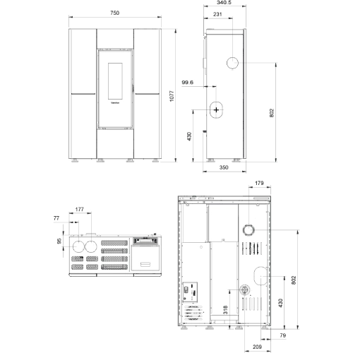 La Nordica Extraflame Marilena Plus Petra 5.0 Pelletofen 8 kW