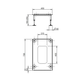 Leda - Traglager T4 für BRILLANT/BRINELL/DIAMANT/GOURMET/TURMA XL/RUBIN Kaminzubehör