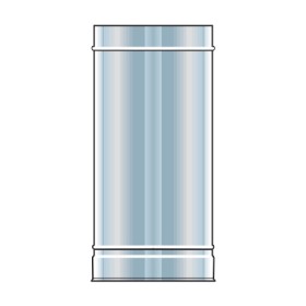 Rohrelement 1000 mm - doppelwandig - Raab DW-FU