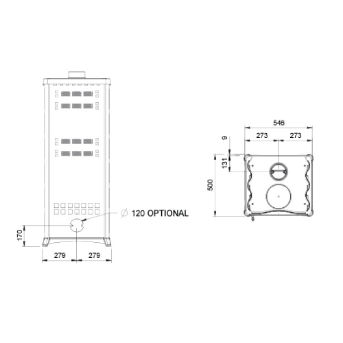 La Nordica Rossella Plus Forno 5.0 - Petra Kaminofen 9,4 kW mit Backfach