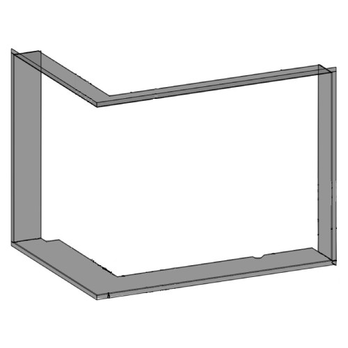 Austroflamm - 63x40x42 Designrahmen schieb links Kaminzubehör