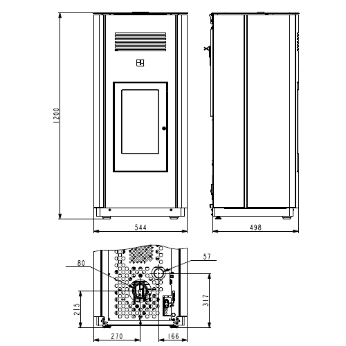 Haas und Sohn HSP 6 PELLETTO-IV GRANDE Pelletofen 8 kW