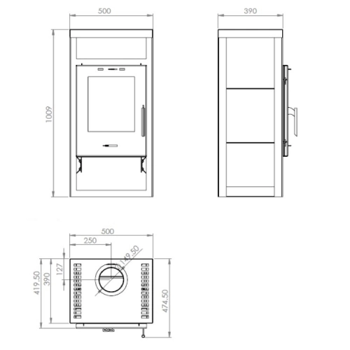 Justus Texas V Kaminofen 6 kW