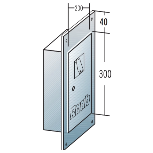 Leichtbauschornstein - Edelstahltür für LB Schacht L90, 200x300 mm - Raab L90