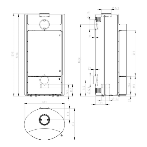 Olsberg Tecapa II Compact Kaminofen 6 kW raumluftunabhängig