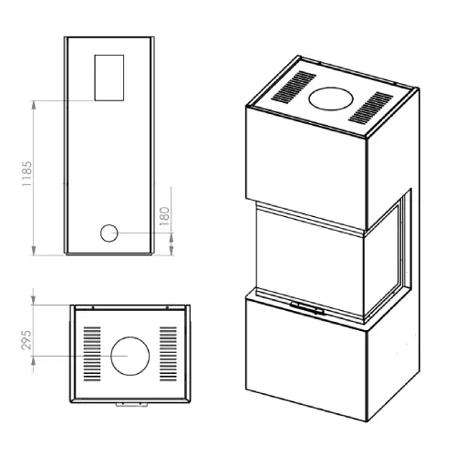 A Caminetti Scandinavian 50 S WH Kaminofen 7 kW