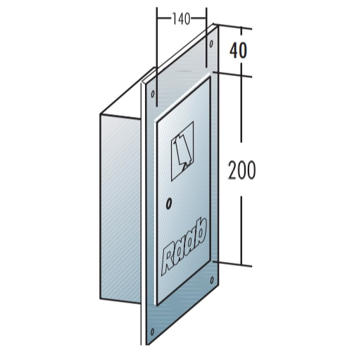 Leichtbauschornstein - Edelstahltür für LB Schacht L90, 140x200 mm - Raab L90