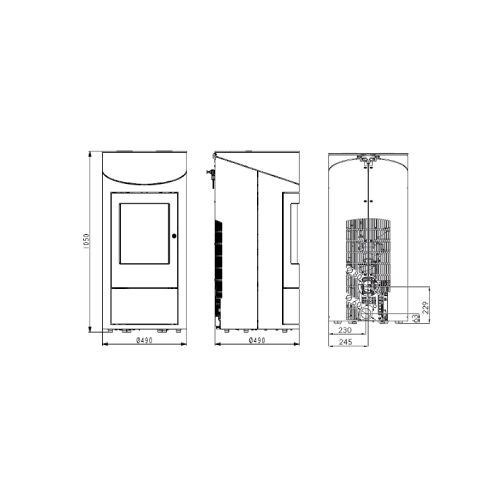 Haas und Sohn HSP 7 DIANA Pelletofen 8 kW