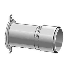 Anschlussteil 200 mm mit Erweiterung mit Wandfutter schiebbar - einwandig - Raab EW-FU