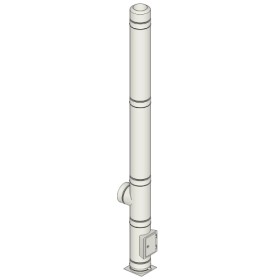 Edelstahlschornstein Bausatz Ø 180 mm / doppelwandig / Jeremias DW-WHITE