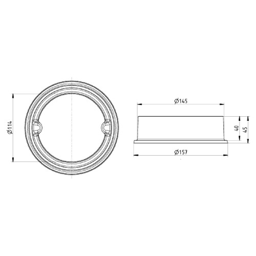 Leda - Rohrstutzen Ø 145 mm für K15 Kaminzubehör